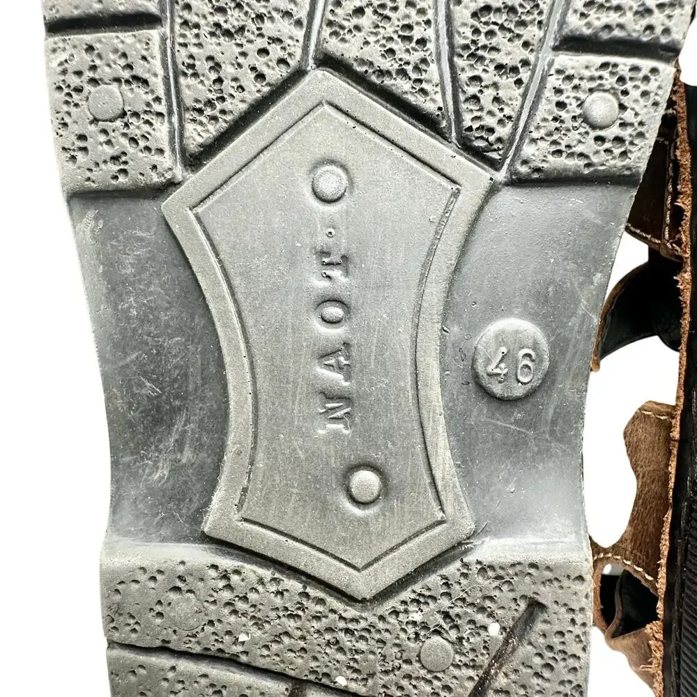 NAOT | Men | Julius Brown Leather Fisherman Buckle Strap Sandals | EU 46 US 13